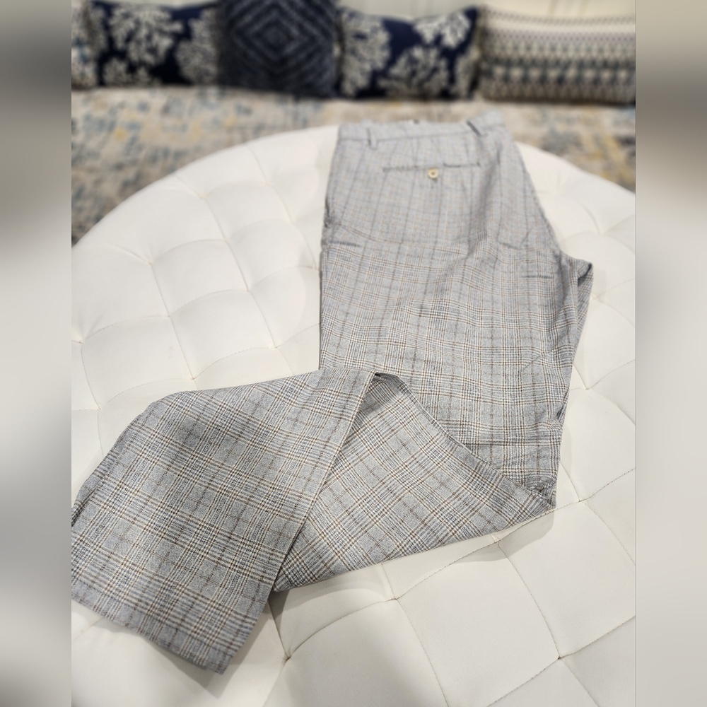 Alberto modern plaid slim fit 36W x 34L Dress Pants - Stretch Preformance Fabric